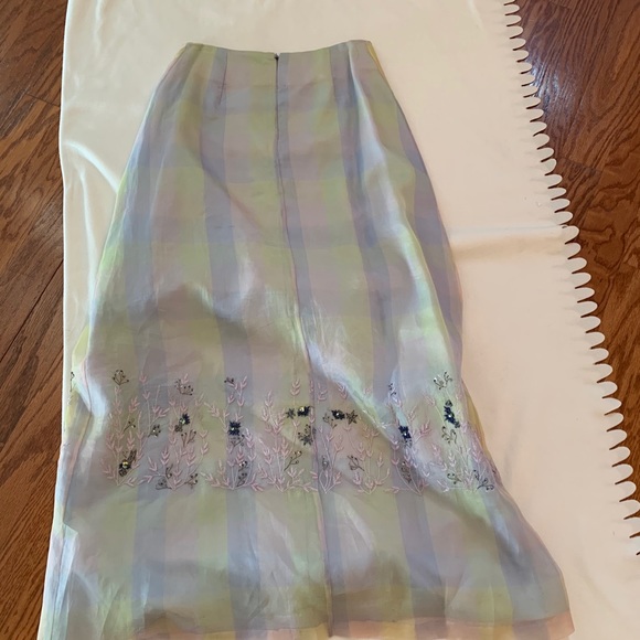 Vintage Adrianna Papell formal embroidered skirt - Picture 6 of 9